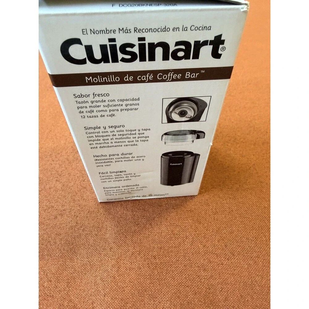 Cuisinart DCG-20BKN Blade Coffee Grinder Electric, Black Stainless Steel, Cord